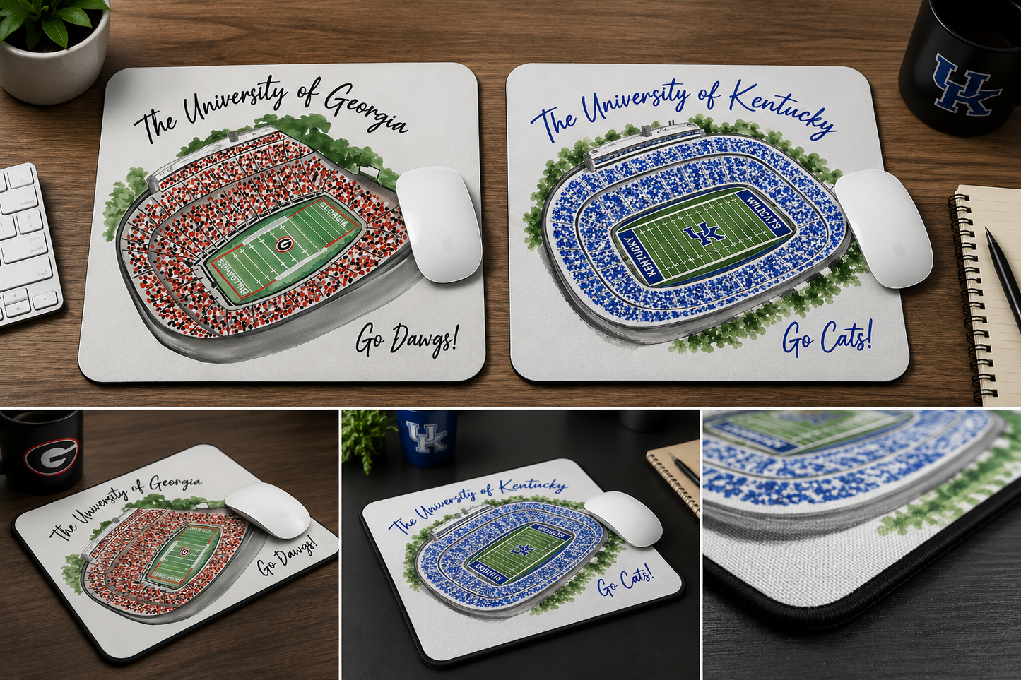 College Inspired Mouse Pad | Southern College Town Inspired | Game Day Desk Mouse Pad | Personalized Gift for Students & Alumni