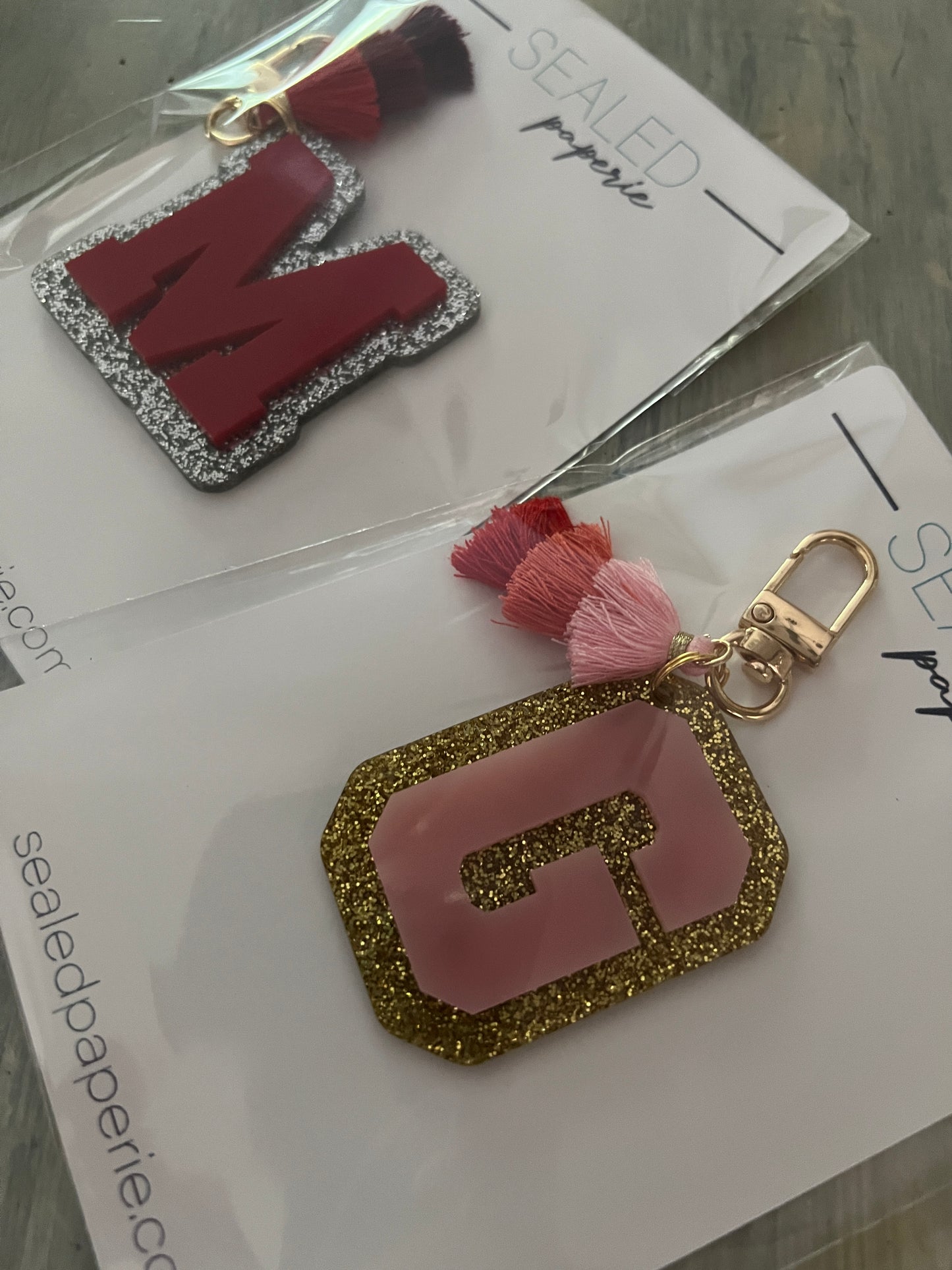 Varsity Letter Zipper Pull | Mini Bag Charm