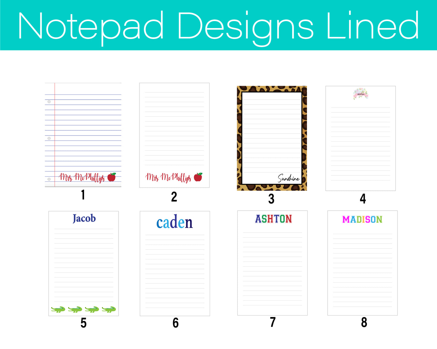 Personalized Note Pad