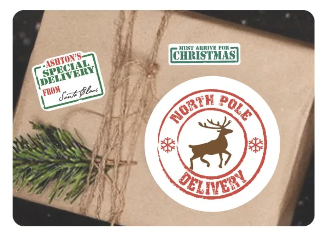 Personalized Christmas Santa Stickers