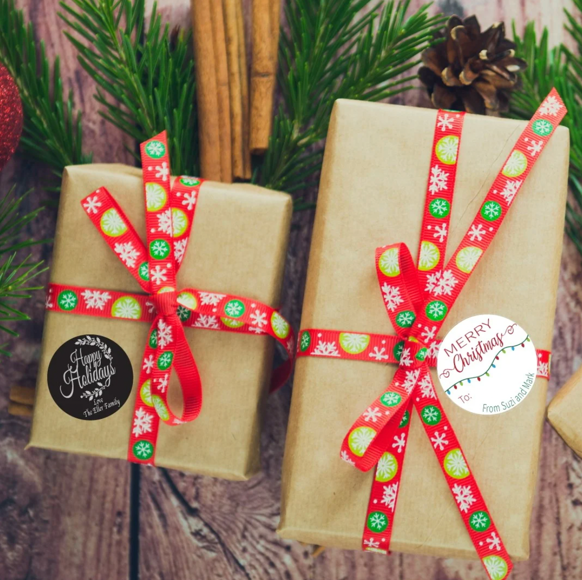 Christmas Packaging Stickers - Personalized