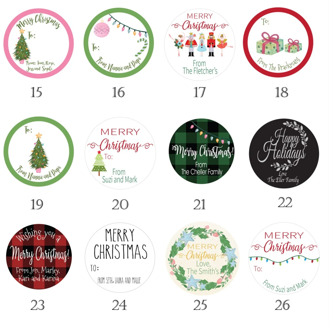 Christmas Packaging Stickers - Personalized