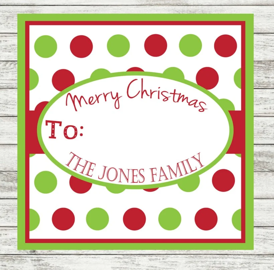 Christmas Packaging Stickers - Personalized