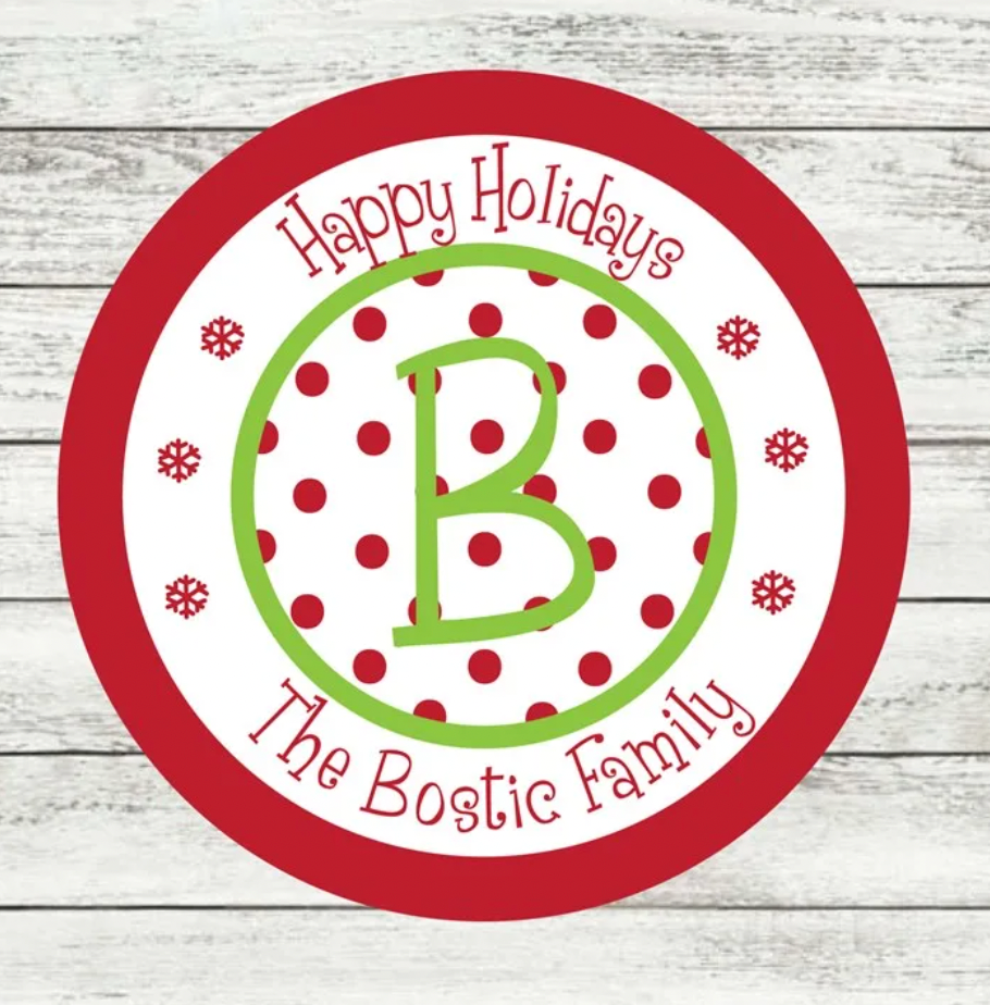 Christmas Packaging Stickers - Personalized