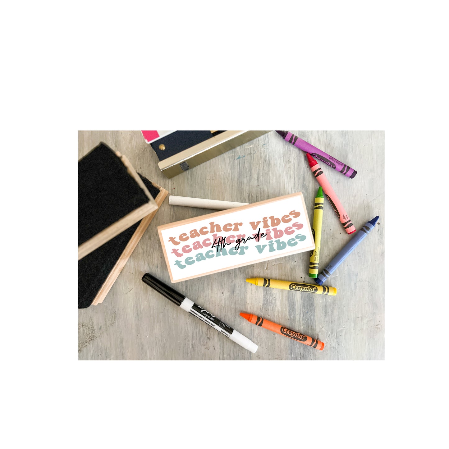 Personalized White Board Or Chalk Board Eraser