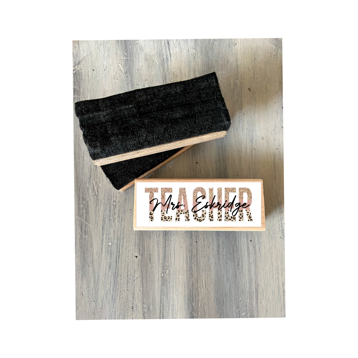 Personalized White Board Or Chalk Board Eraser