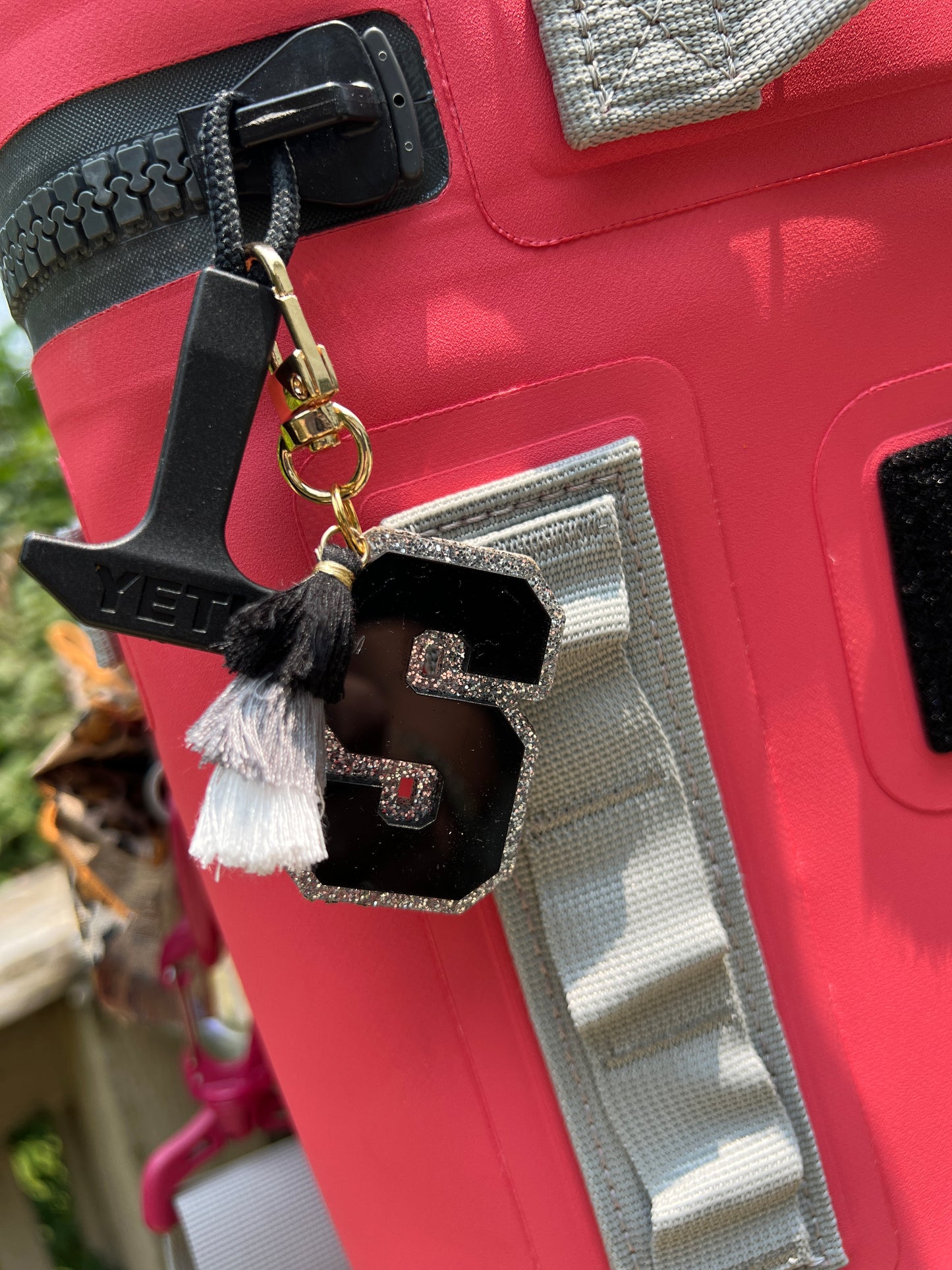 Varsity Letter Zipper Pull | Mini Bag Charm