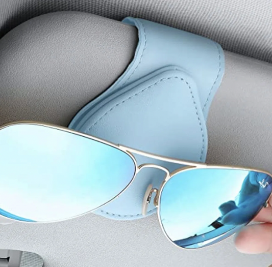 Leather Sunglass Holder For Car Visor