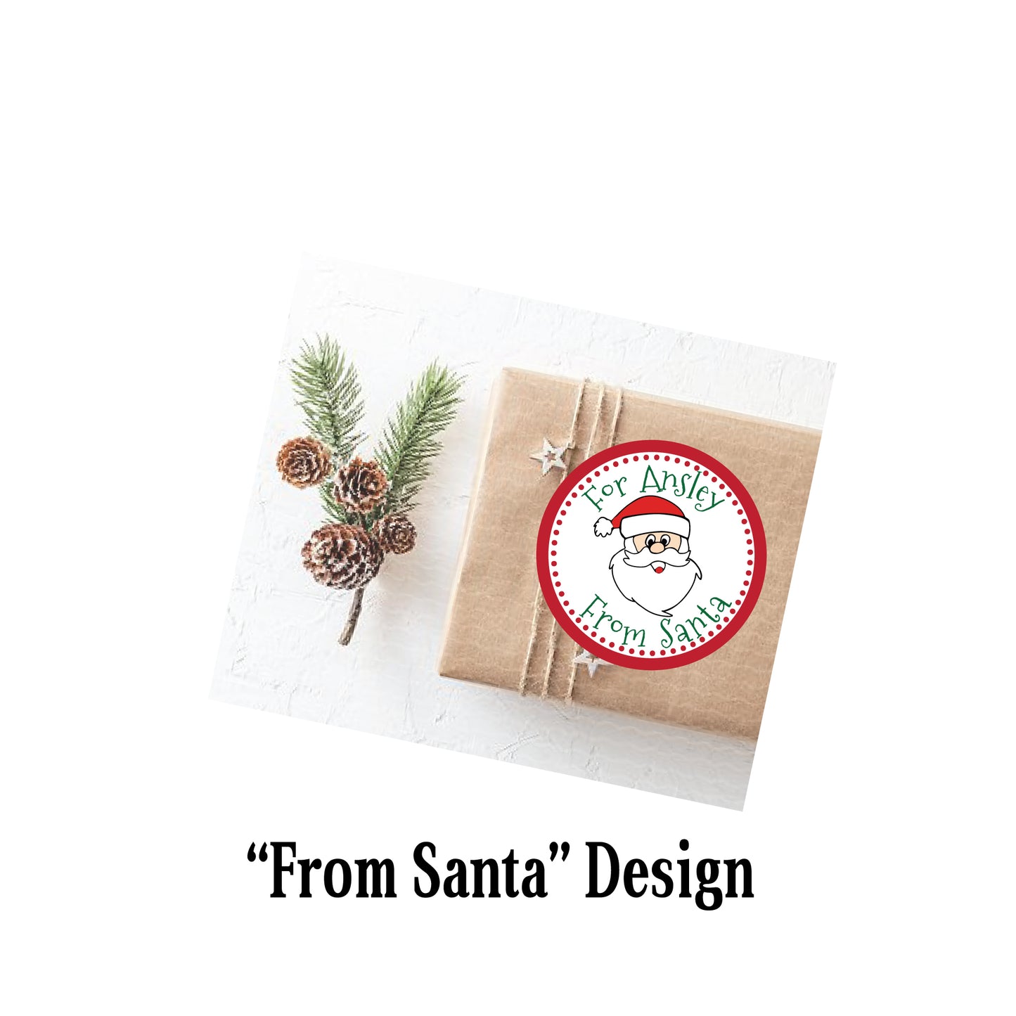 Personalized Christmas Santa Stickers